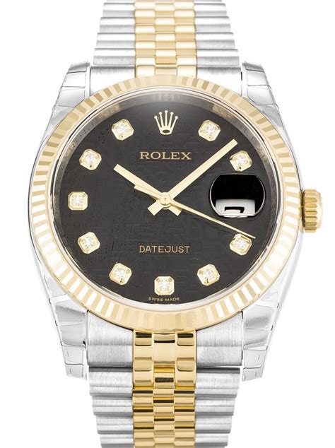 rolex datejust acciaio quadrante nero|rolex datejust 36 mm.